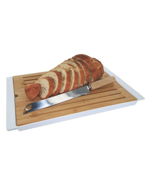 Planche à pain avec couteau coloris aléatoire - 38x27 cm