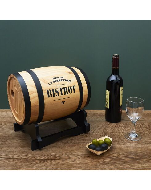 Distributeur à vin tonneau coloris aléatoire - 3 L