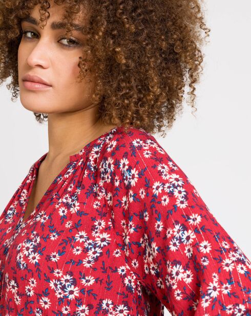 Robe Maelik Vl imprimée marguerite rouge