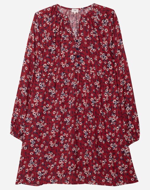 Robe Maelik Vl imprimée marguerite rouge