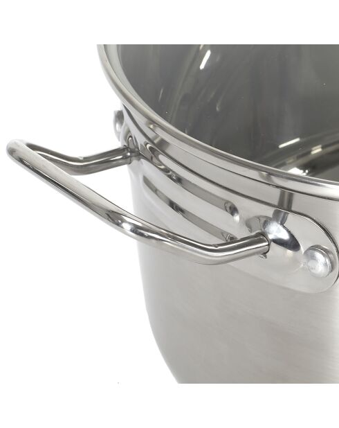 Faitout induction avec couvercle en Verre gris - 13.5 cm