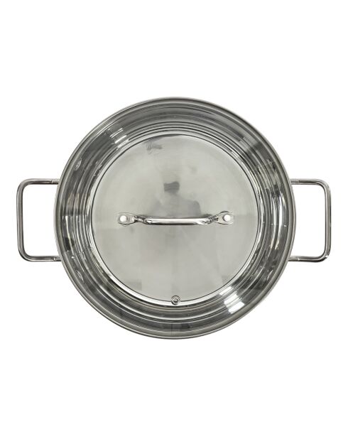 Faitout induction avec couvercle en Verre gris - 13.5 cm
