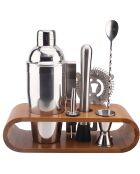 Coffret à cocktail support Bambou marron - 27.8x10.8x24.5 cm