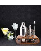 Coffret à cocktail support Bambou marron - 27.8x10.8x24.5 cm