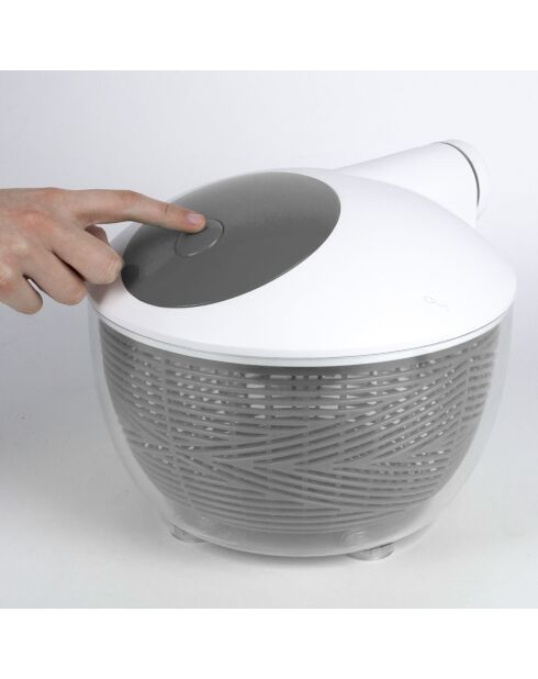 Transparant/grijs/taupe slacentrifuge - 33x26x22,2 cm