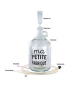 Set voor biermaker transparant/zwart - 17x17x29,5 cm