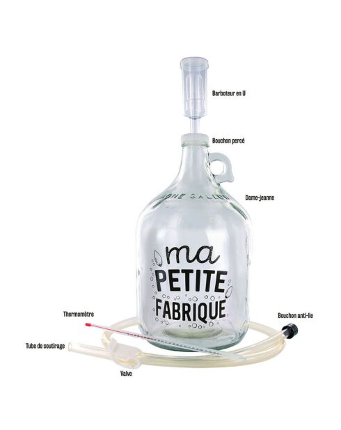 Set voor biermaker transparant/zwart - 17x17x29,5 cm