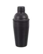 Caja de cócteles con 4 accesorios negro/gris - 8x8x21 cm