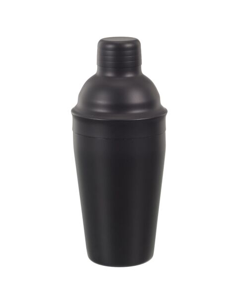 Scatola da cocktail con 4 accessori nero/grigio - 8x8x21 cm