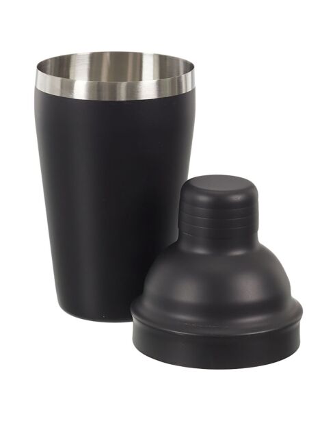 Scatola da cocktail con 4 accessori nero/grigio - 8x8x21 cm