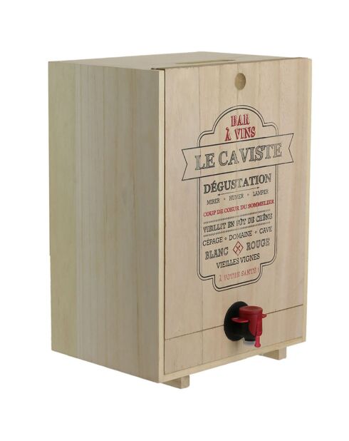 Distributeur de vin noir/rouge/beige - 22x18.8x31.2 cm