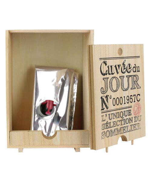 Distributeur de vin noir/rouge/beige - 22x18.8x31.2 cm