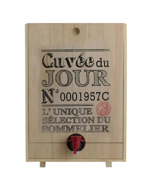 Distributeur de vin noir/rouge/beige - 22x18.8x31.2 cm