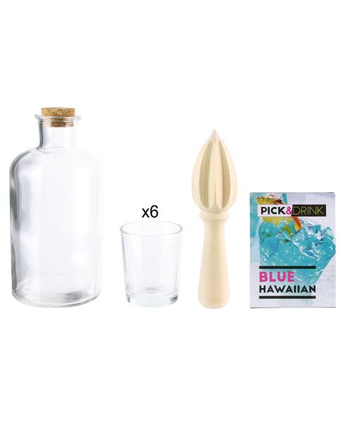 Coffret rhumerie transparent - 8x8x16.7 cm