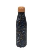 Bouteille isotherme fleurie bleu/jaune - 26 cm