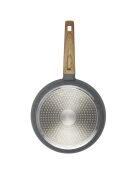 Poêle induction forge manche effet bois marron/gris - 37x20 cm