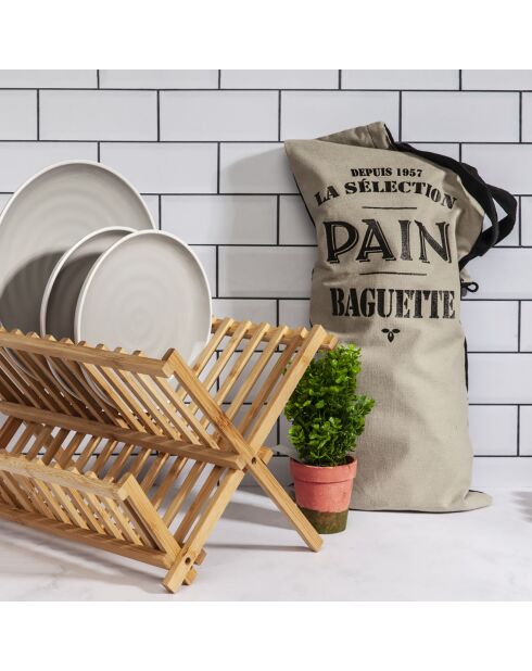 Égouttoir à vaisselle en Bambou marron - 33x40.3x24 cm