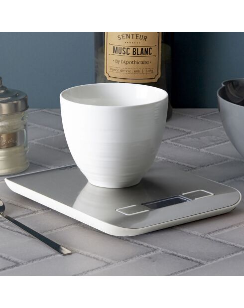 Balance électronique en inox grise - 5kg