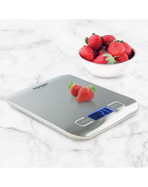 Balance électronique en inox grise - 5kg