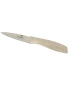 4 Couteaux et éplucheur manche fibre de blé beige - 4.4x31.3 cm