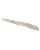 4 Couteaux et éplucheur manche fibre de blé beige - 4.4x31.3 cm
