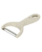 4 Couteaux et éplucheur manche fibre de blé beige - 4.4x31.3 cm