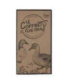 Coffret foie gras lyre et planche de découpe marron - 28x14.2 cm