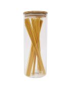Bocal en Verre et Bambou transparent - 2 L
