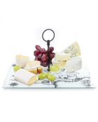 Plateau de fromage Carte de France noir/blanc/beige - 30x30x18 cm