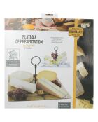 Plateau de fromage Carte de France noir/blanc/beige - 30x30x18 cm