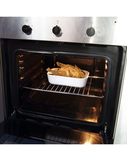 Uitschuifbaar grijs ovenrek - 60x31,5 cm