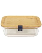 Lunch box en Verre et Bambou transparent - 20x14.8x6.5 cm