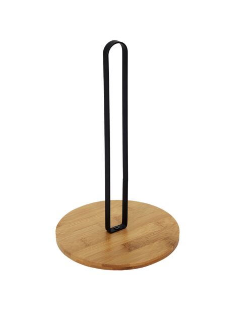 Support essuie-tout marron/noir - 16x16x27.4 cm
