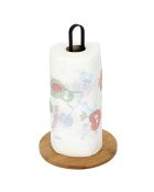 Support essuie-tout marron/noir - 16x16x27.4 cm