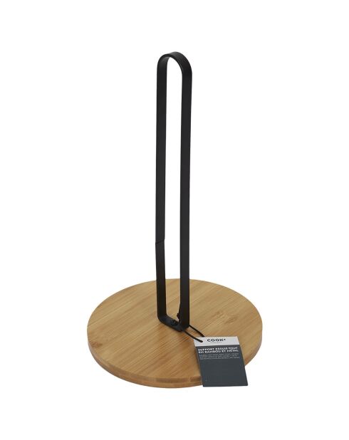 Support essuie-tout marron/noir - 16x16x27.4 cm