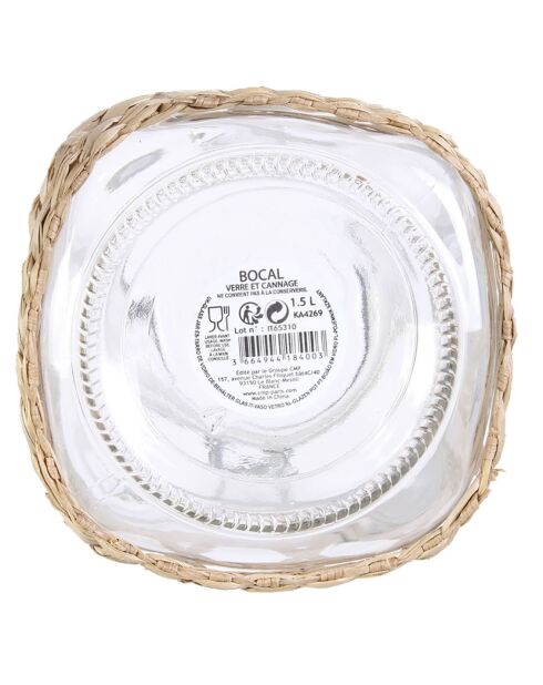 Bocal Mirage transparent - 12x12x20 cm