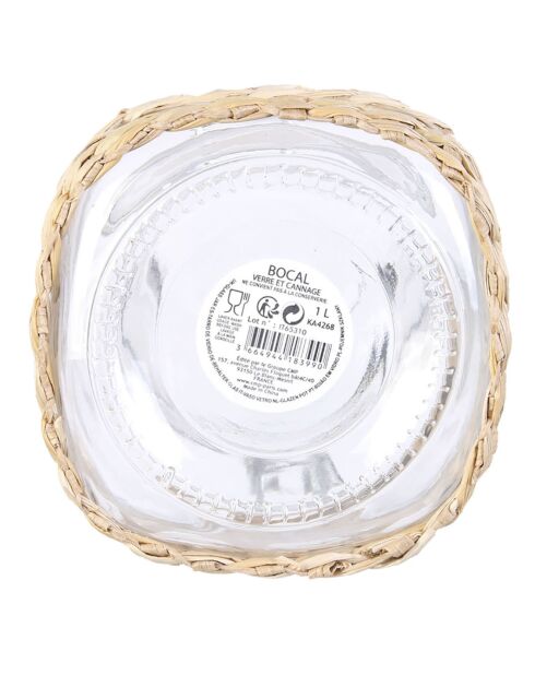 Bocal Mirage transparent - 11.5x11.5x15 cm