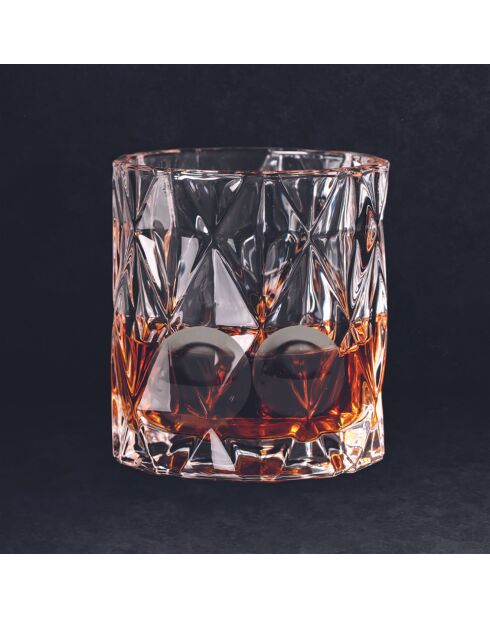 2 graue Eiswürfelkugeln - 2,54 cm