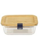 Lunch box en Verre et Bambou transparente - 14.7x10.7x5.3 cm