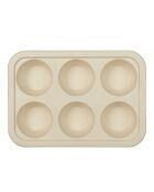 4 Moules cuisson en canne à sucre muffins beiges - 27x18.5 cm