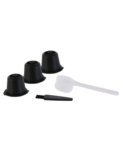 3 Capsules reutilisables compatible Nespresso noir/blanc - 4x3.8x3 cm