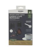 3 Capsules reutilisables compatible Nespresso noir/blanc - 4x3.8x3 cm
