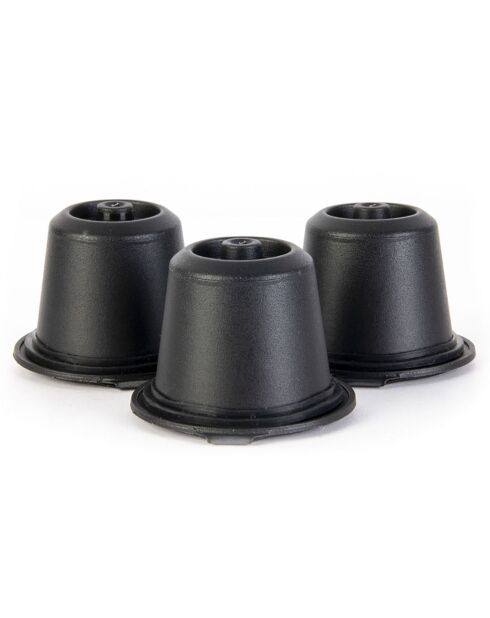 3 capsule riutilizzabili compatibili Nespresso nere/bianche - 4x3,8x3 cm