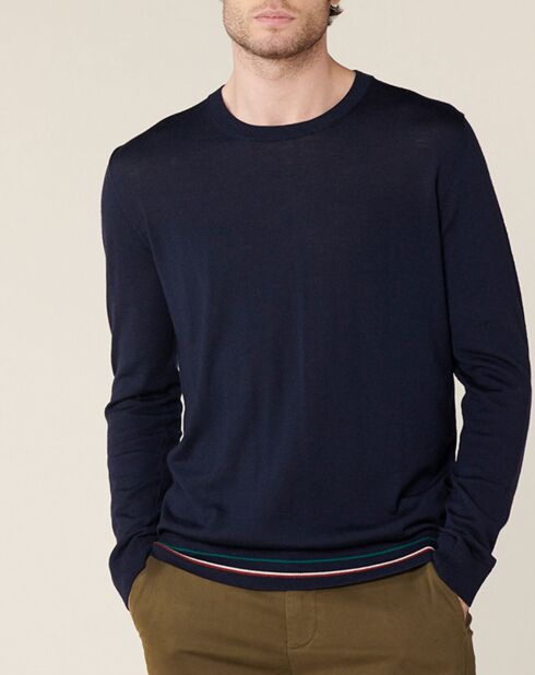 Pull 100% Laine Augustin marine