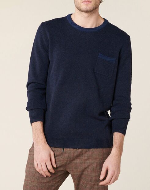 Pull en Laine mélangée Aberolis marine
