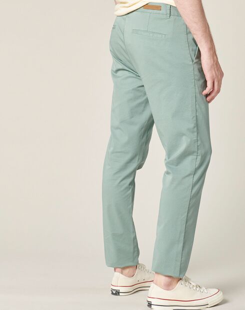 Pantalon slim Evrard sauge