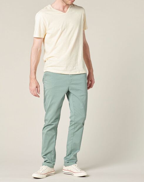 Pantalon slim Evrard sauge