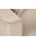 Canapé Velours Convertible 3 places  avec Coffre Cartadera beige - 222x100x92 cm