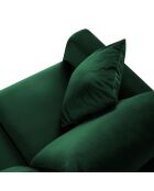 Canapé Velours Convertible 3 places  avec Coffre Cartadera vert bouteille - 222x100x92 cm