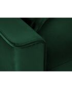 Canapé Velours Convertible 3 places  avec Coffre Cartadera vert bouteille - 222x100x92 cm